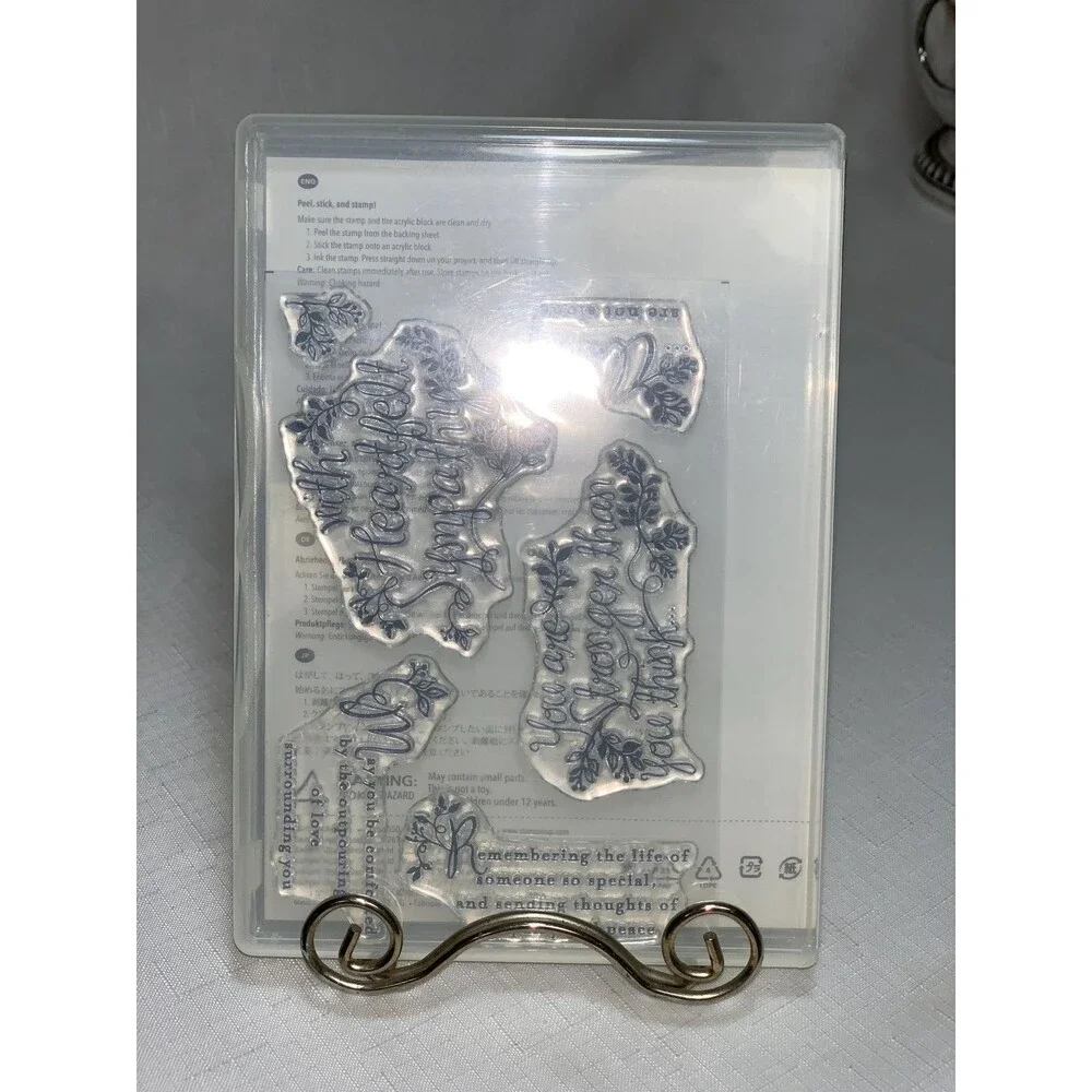 Stampin Up! Heartfelt Sympathy Cling Set Thinking Of You Get Well Card Craft Art